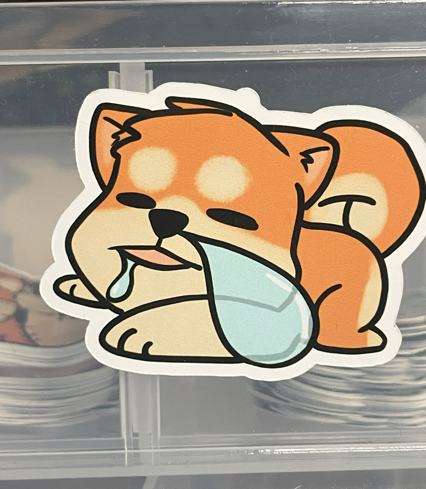 Sleepy Pup Sticker - Sanji the Akita