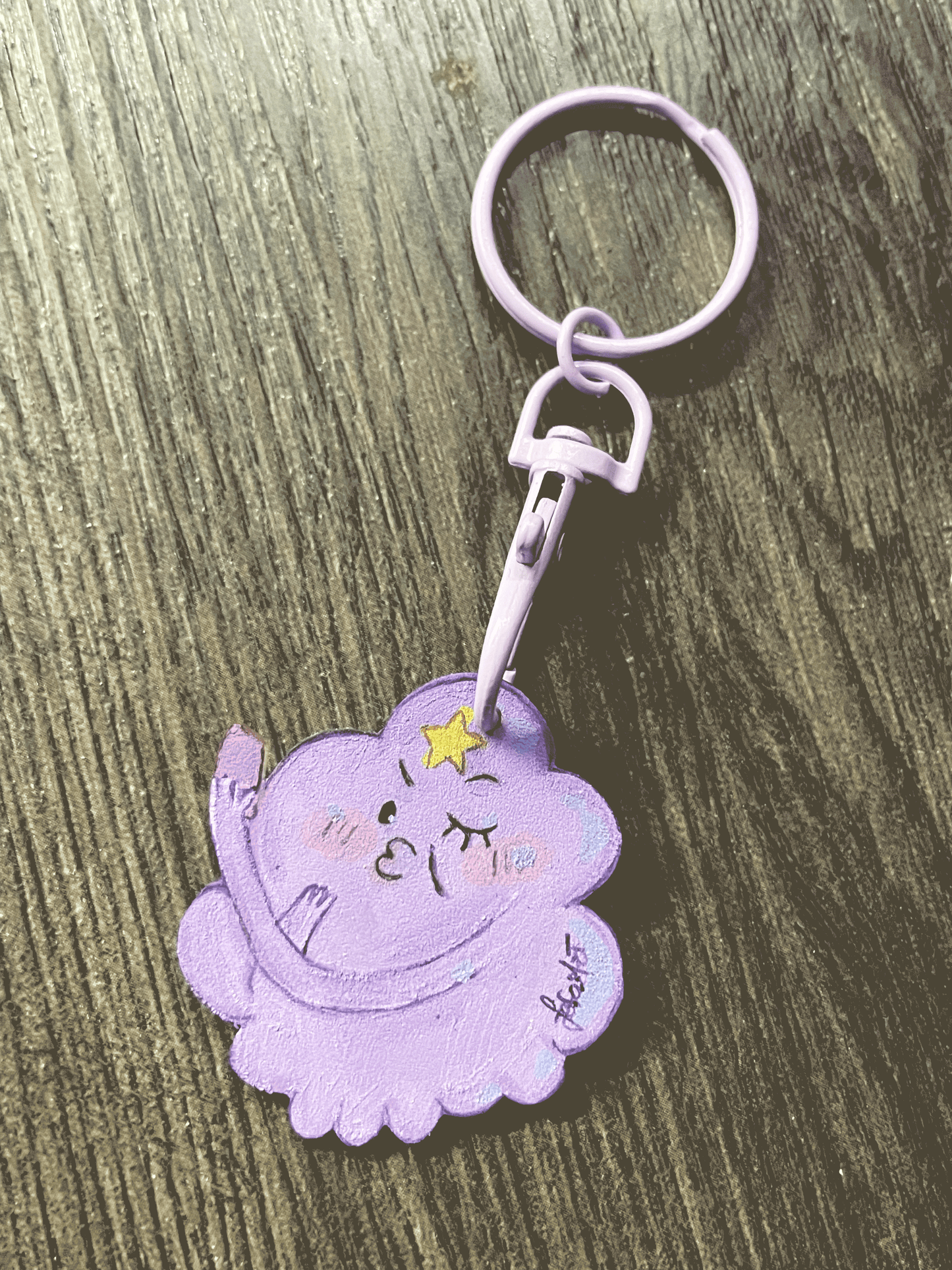 Lumpy Space Princess Selfie - Handmade Keychain