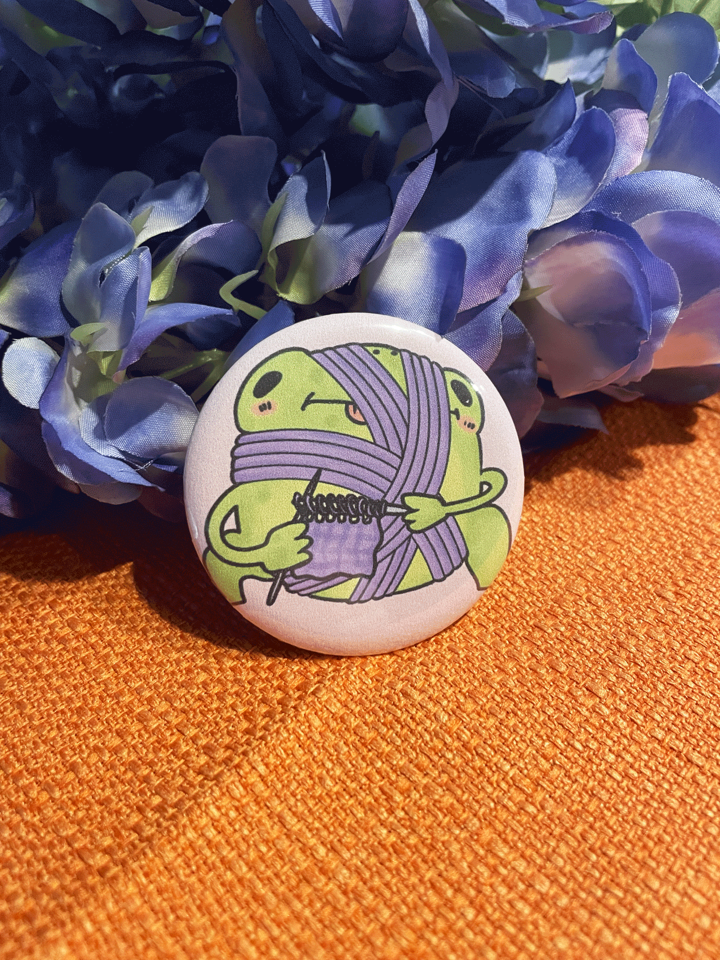 Mamma Art Frog Logo Large Button Pin – 58mm