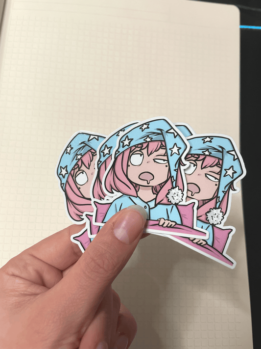 Sleepy Anya Forger – Waterproof Glossy Small Sticker (5.5 cm)