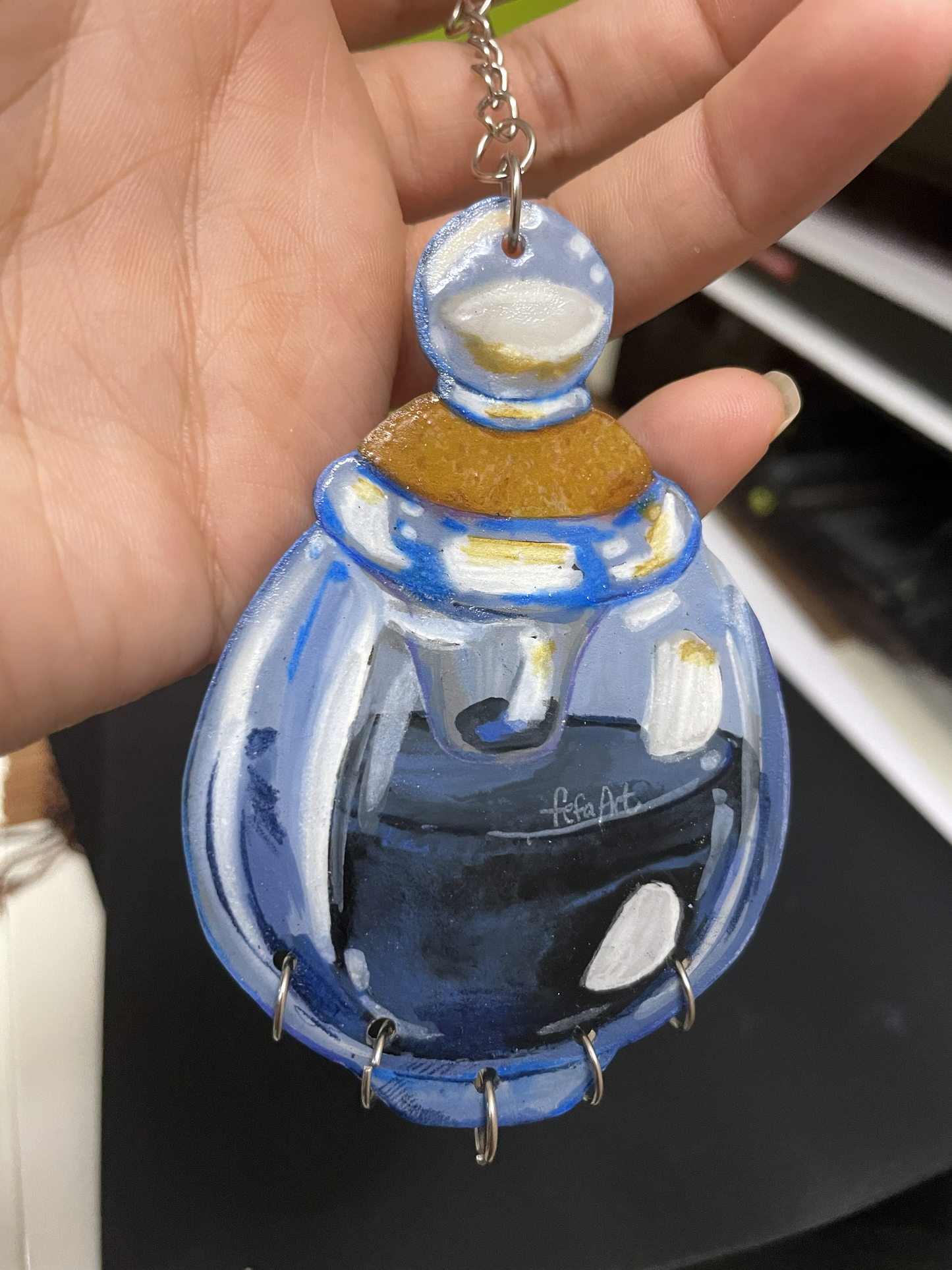 Magical Ink Bottle from Witch Hat Atelier - handmade KEYCHAIN