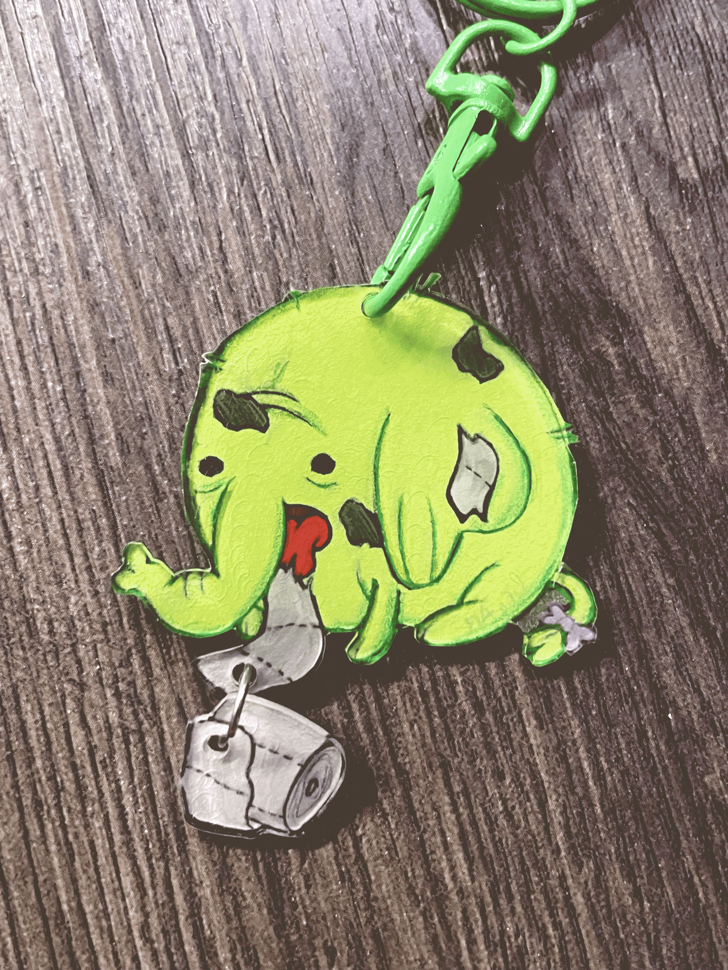 Tree Trunks Bad Girl - Handmade Keychain