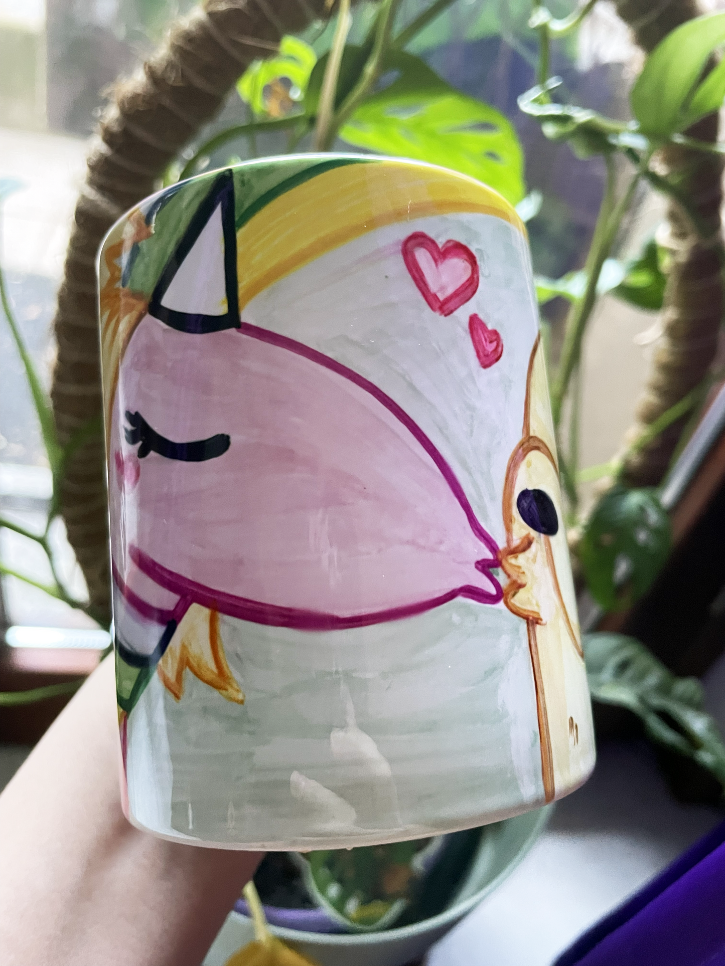 Pink Jake and Rainycorn MUG - Adventure Time