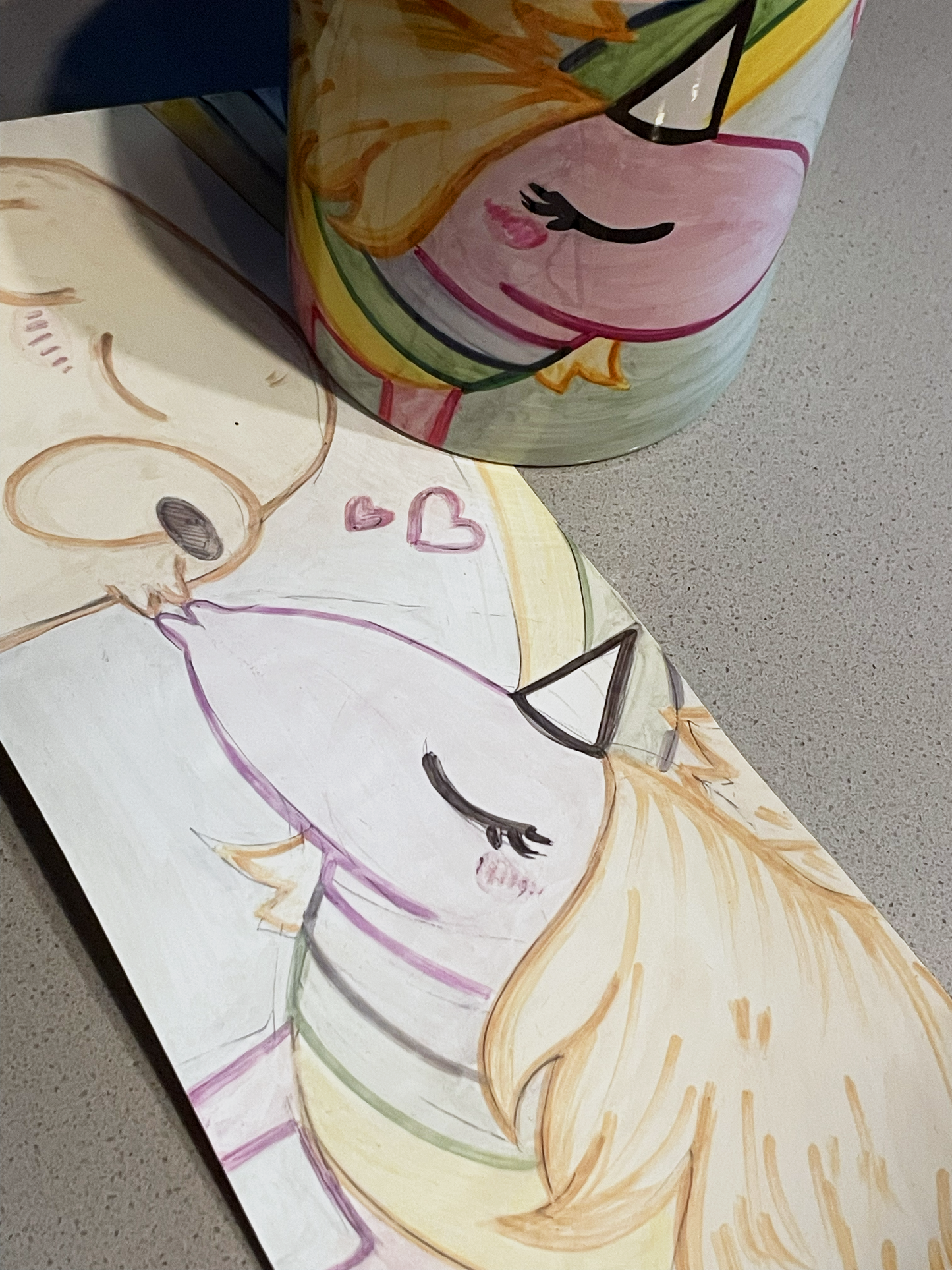 Pink Jake and Rainycorn MUG - Adventure Time