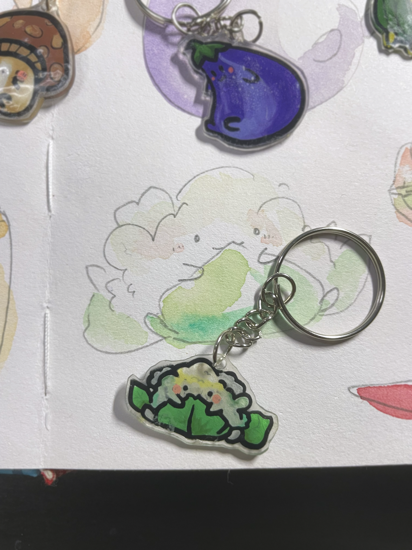 🥕 Cauli Cutie Veggie Keychain