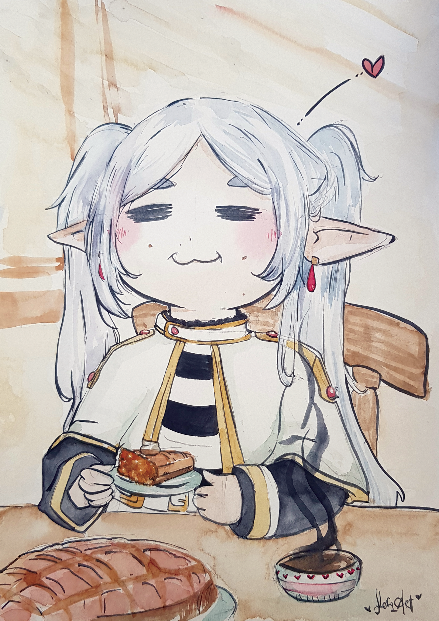 Commissioni ad acquerello formato A4 (210 × 297 mm)