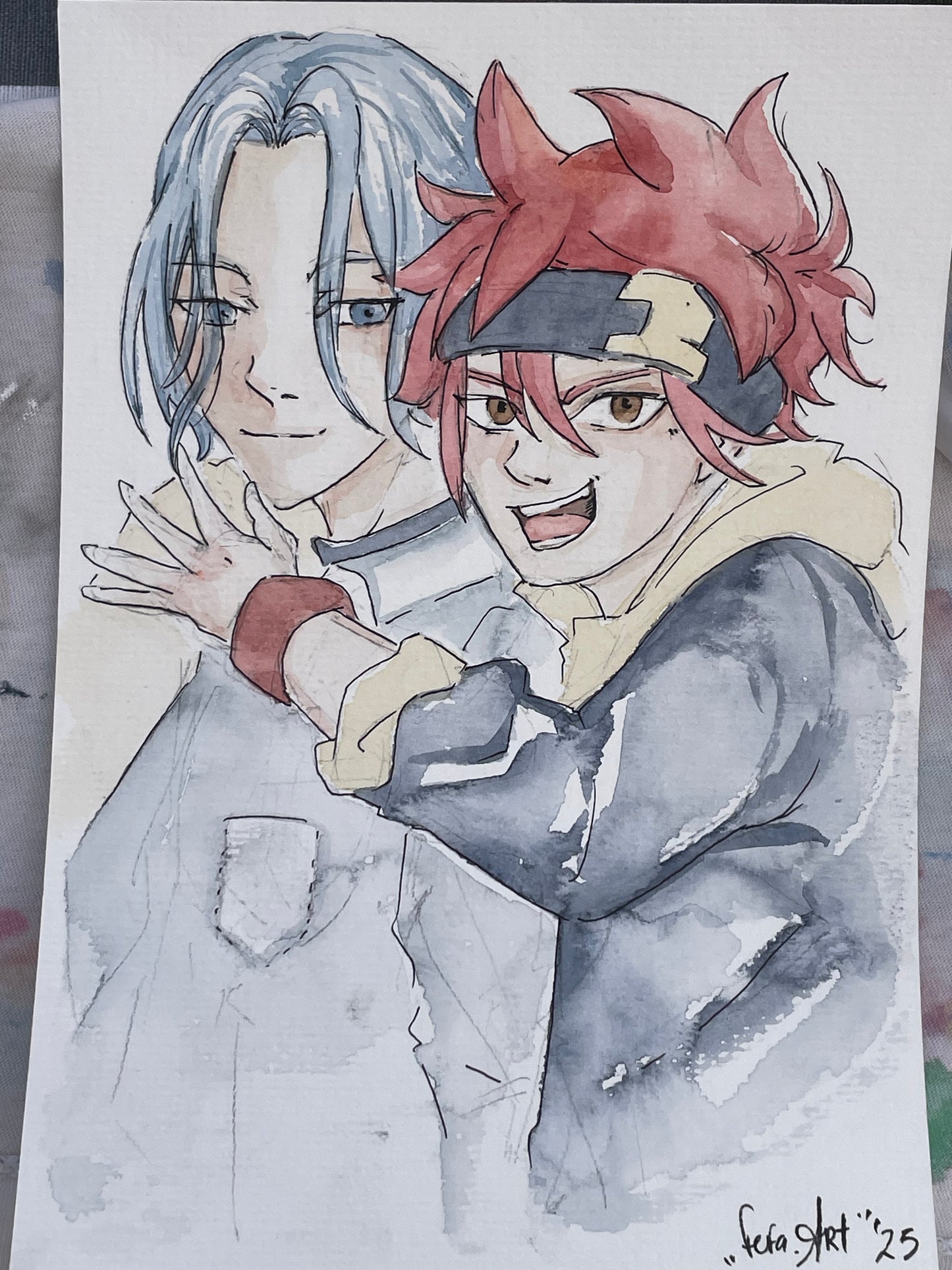 Commissioni ad acquerello formato A5  (148 × 210 mm)