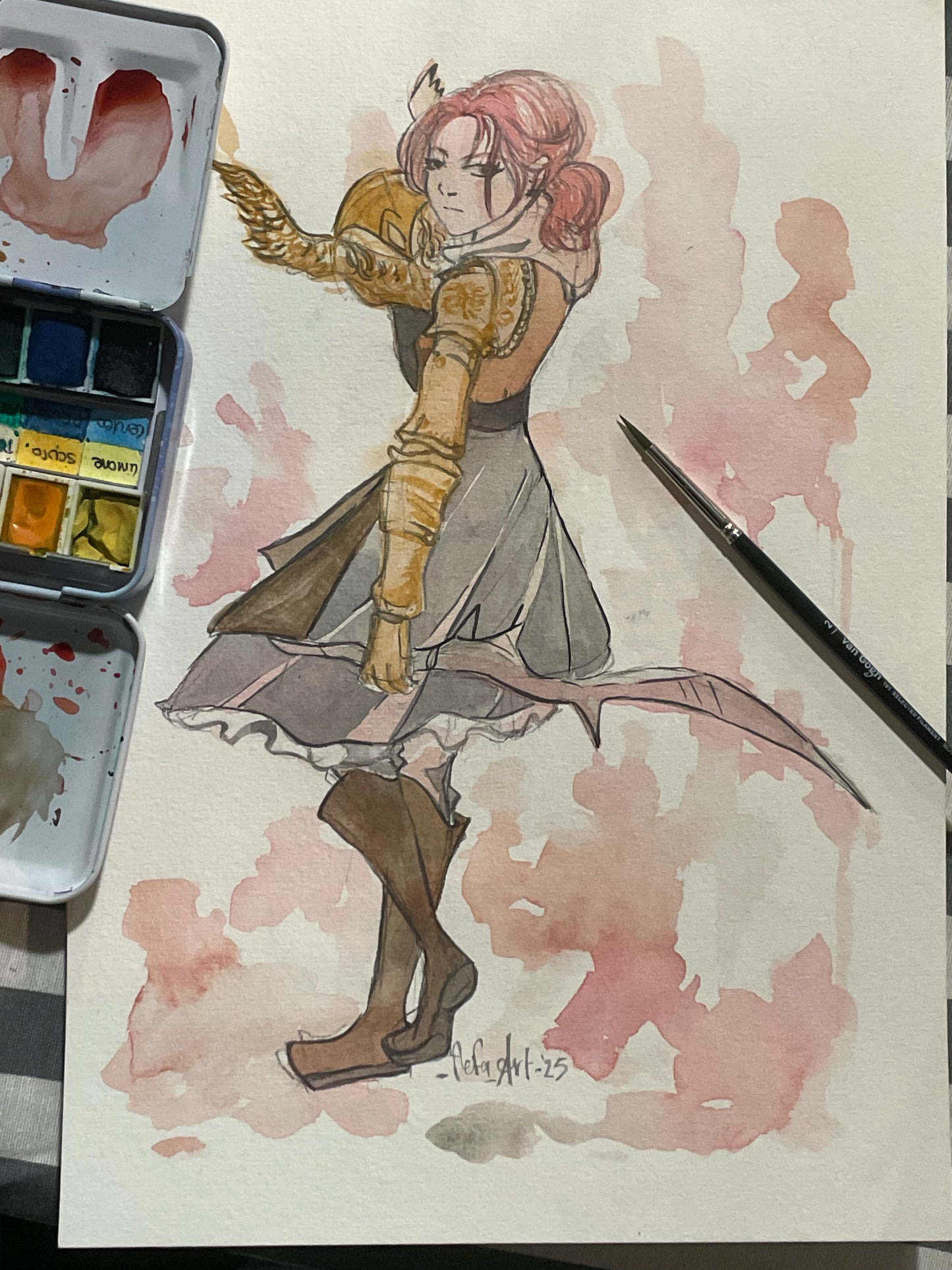 Commissioni ad acquerello formato A4 (210 × 297 mm)