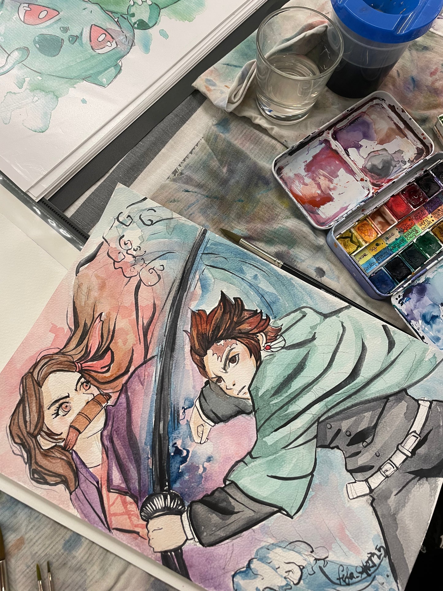 Commissioni ad acquerello formato A4 (210 × 297 mm)