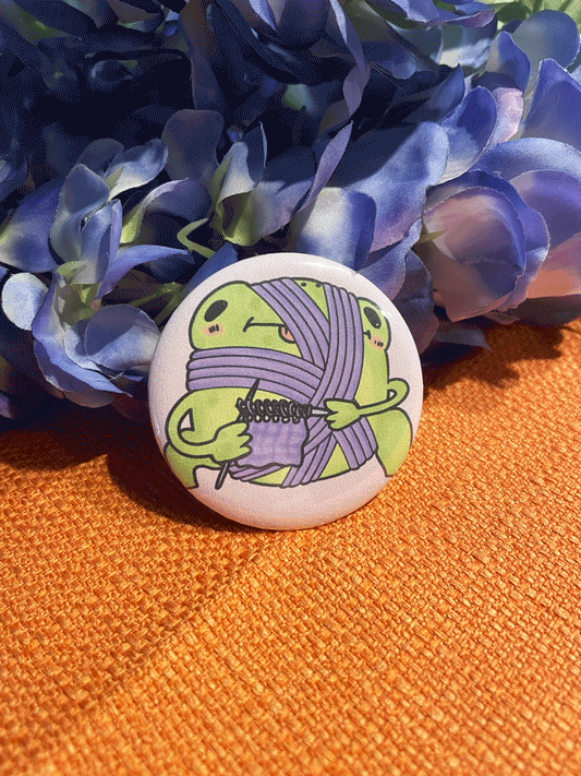 Mamma Art Frog Logo Large Button Pin – 58mm
