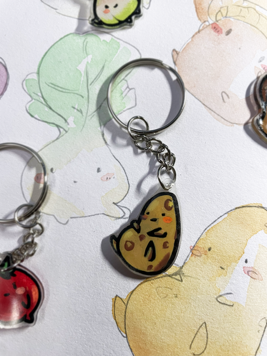 🥕 Tiny Potato Veggie Keychain