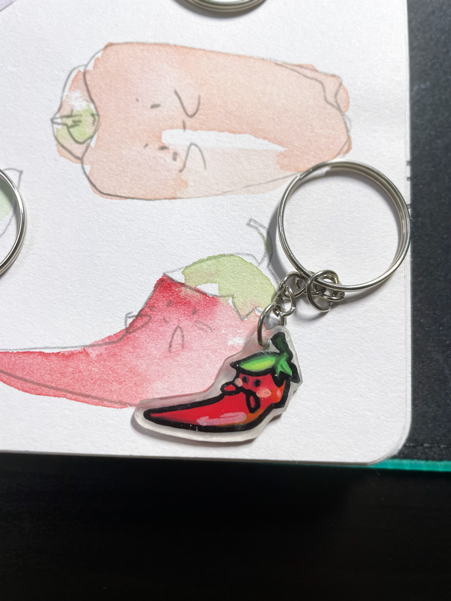 🥕 Spicy Chili Veggie Keychain