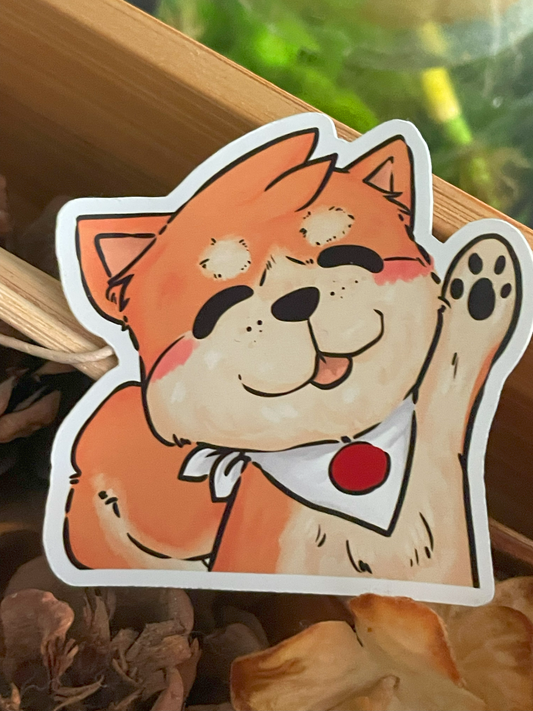 Konnichiwa Sticker - Sanji the Akita