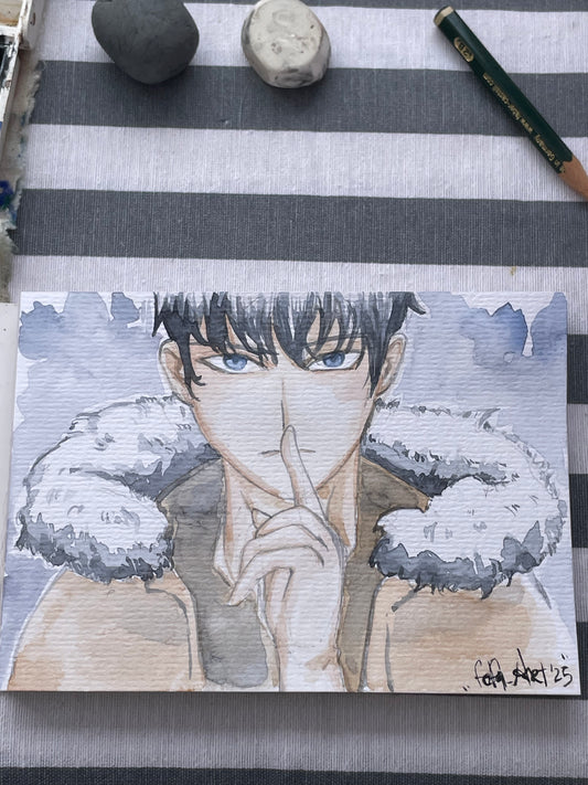 Commissioni ad acquerello formato A6 (105 × 148 mm)